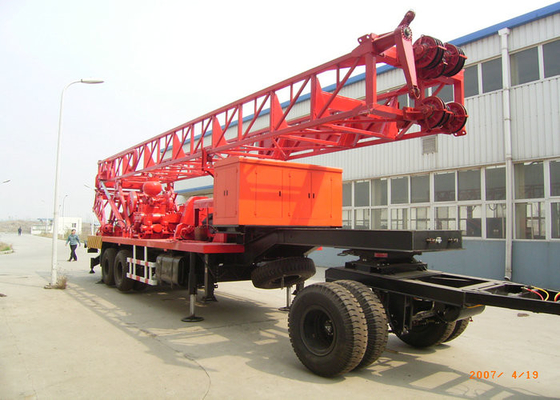 Multi Functional Trailer Mounted 144KW Water Well Drilling Rig